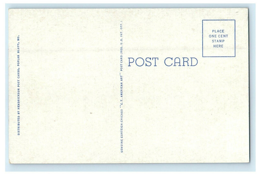 c1940's Sikeston Public Library Sikeston Missouri MO Unposted Vintage Postcard
