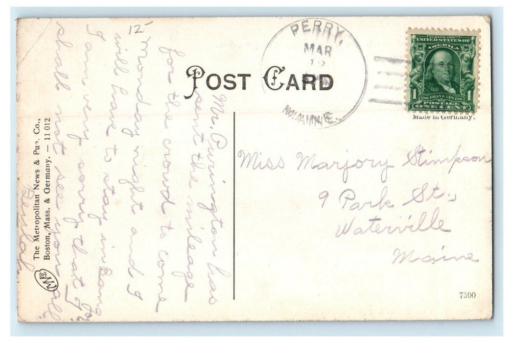 1912 Pleasant Point, Indian Village Near Eastport Maine ME Antique Postcard