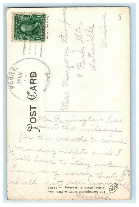 1912 Pleasant Point, Indian Village Near Eastport Maine ME Antique Postcard