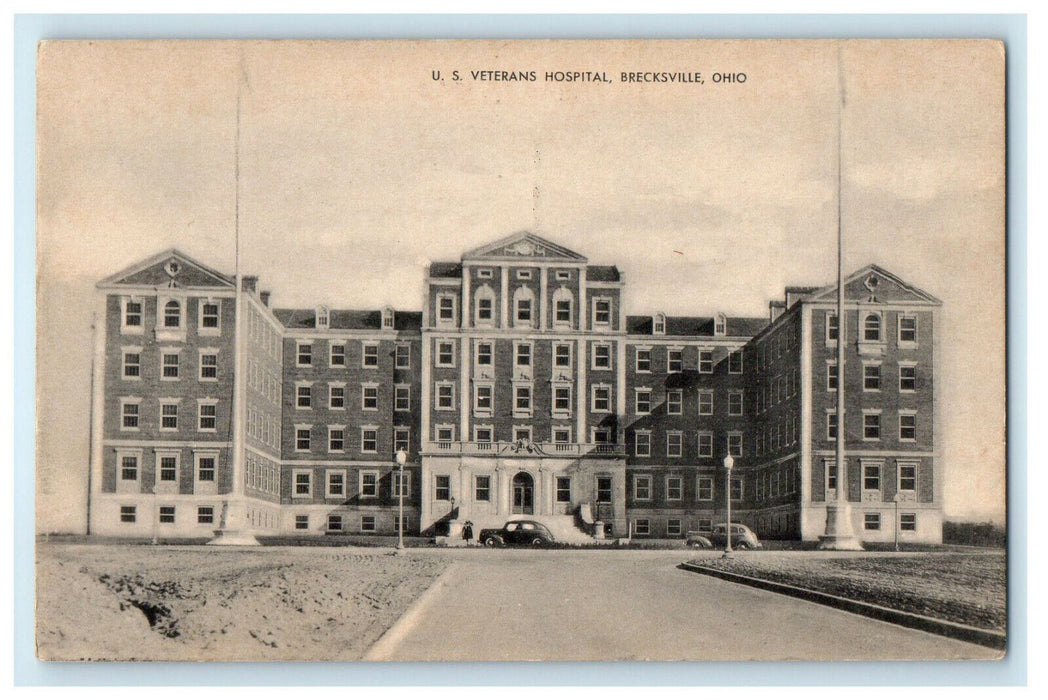 c1940s View of US Veterans Hospital Brecksville Ohio OH Unposted Postcard