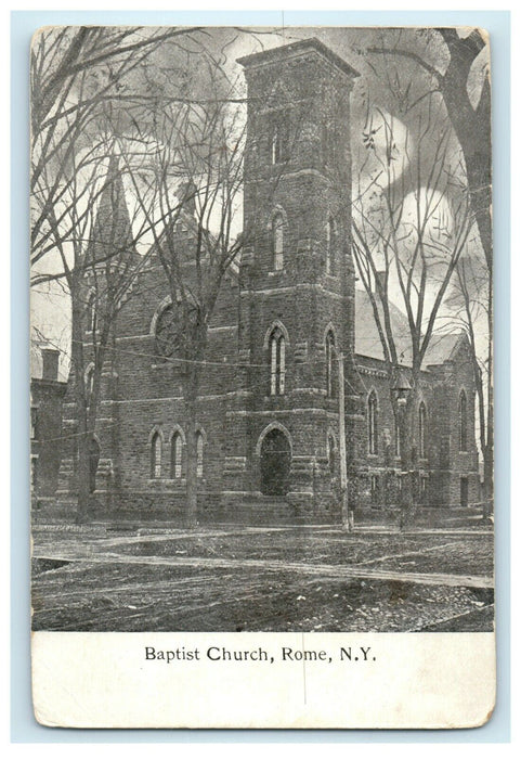 1911 Baptist Church Rome New York NY Posted Antique Postcard