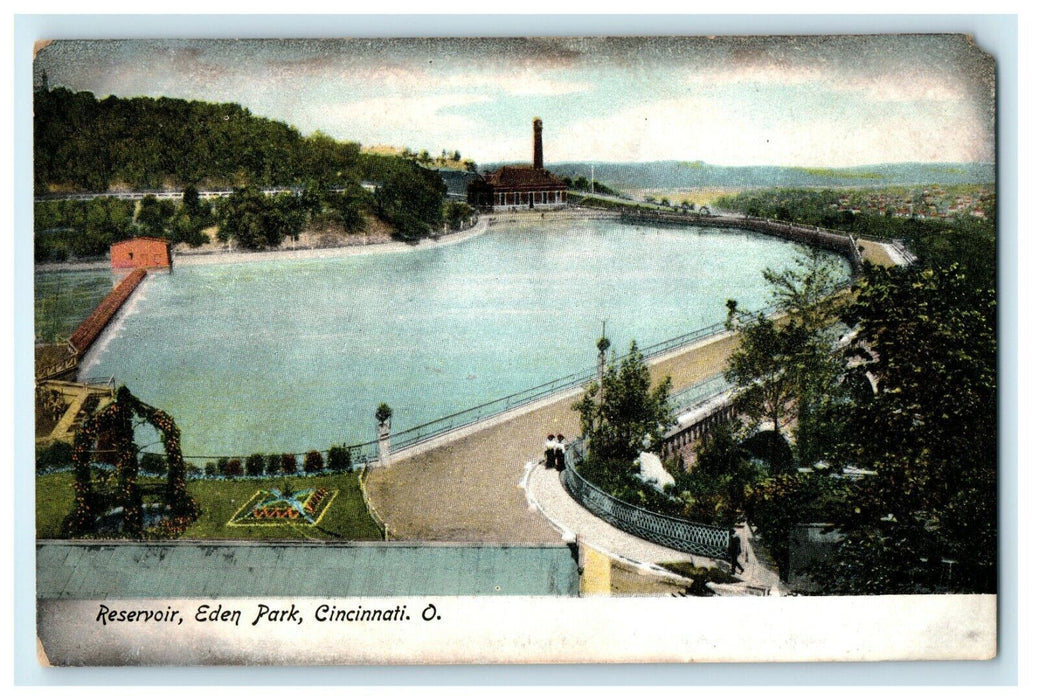 c1910 Reservoir Eden Park Cincinnati Ohio OH Antique Postcard