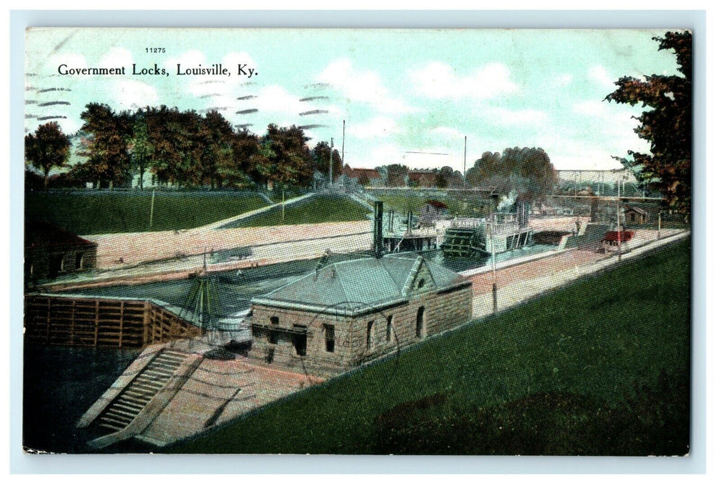 1911 Government Locks, Louisville, Kentucky KY Used Antique Postcard