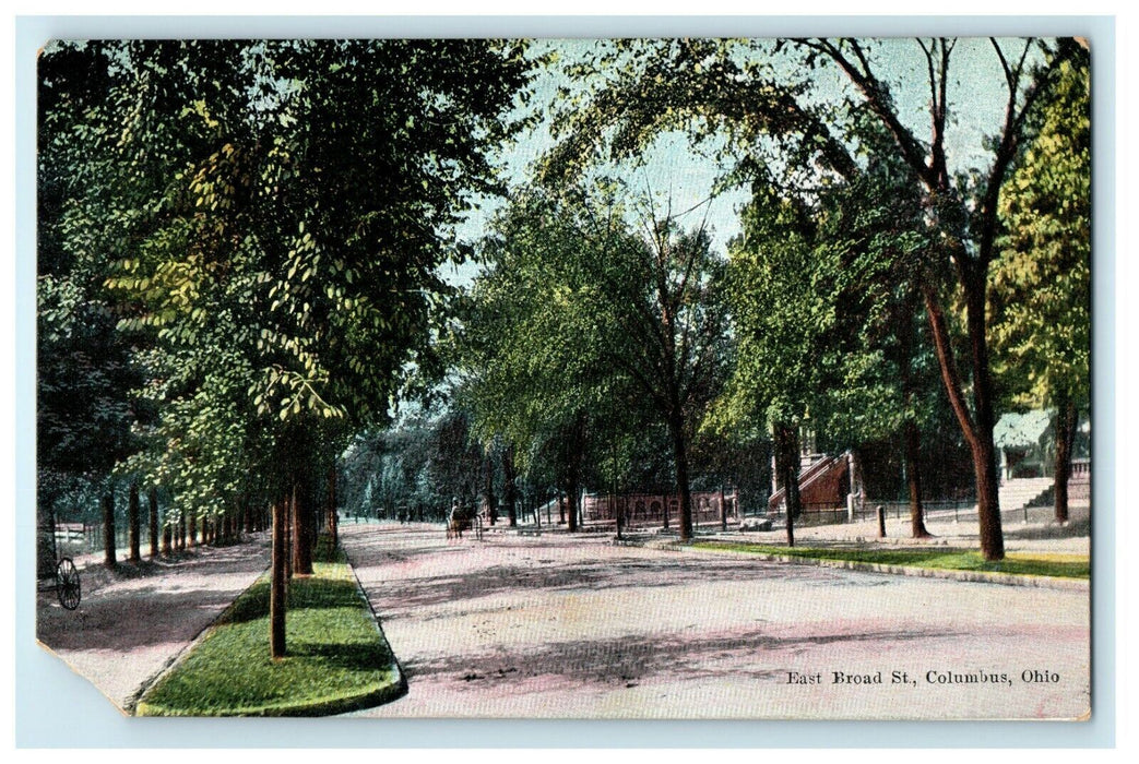 c1910 East Broad St. Columbus Ohio OH Unposted Antique Postcard