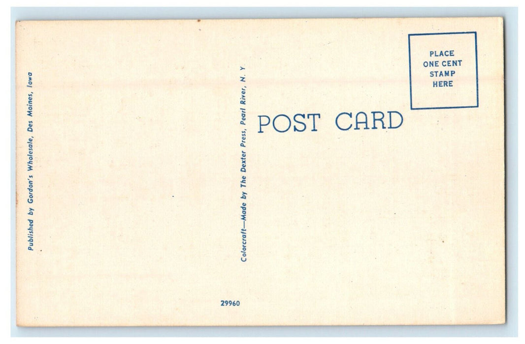 c1940s View of the Stadium Drake University Des Moines Iowa IA Postcard