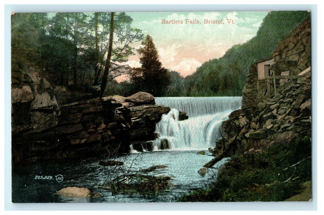 c1910 Bartlets Falls Bristol Vermont VT Unposted Antique Postcard