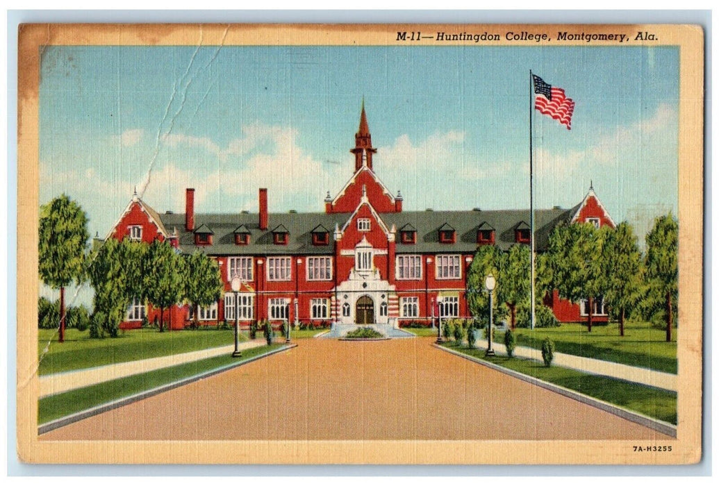 1946 Huntington College Building Montgomery Alabama AL Vintage Posted Postcard