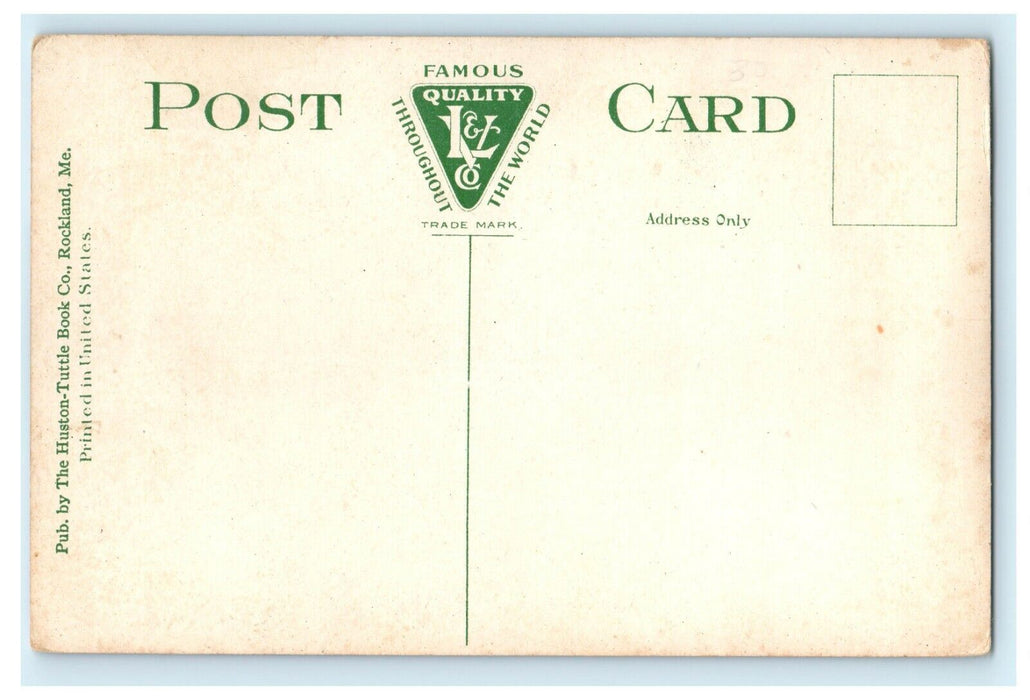 c1910 Inner Harbor Boat Camden Maine ME Unposted Antique Postcard