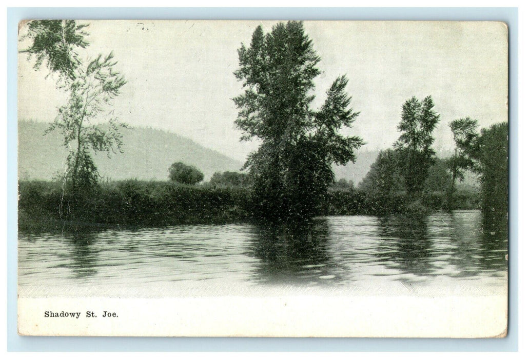 c1910 Shadowy St. Joe River Spokane Washington WA Antique Posted Postcard