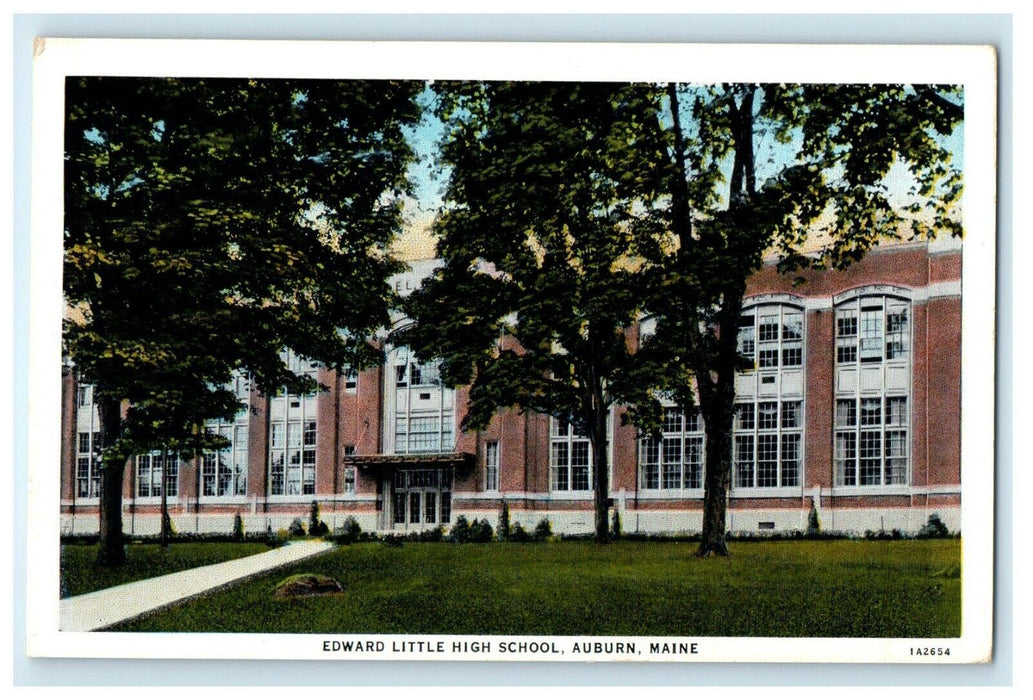 1923 Edward Little High School, Auburn, Maine ME Unposted Vintage Postcard
