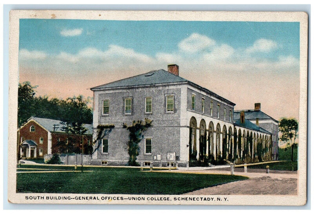 c1910's South Building General Offices Union College Schenectady NY Postcard