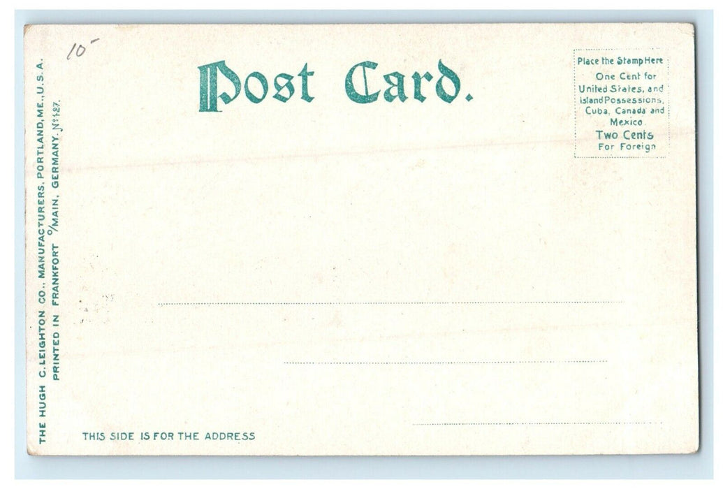 c1905 New Meadows Inn Hotel View Man On Boat Maine ME Antique Postcard