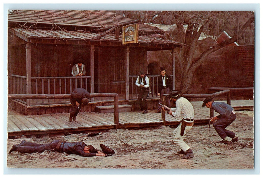 Gun Shooting, Six Gun Territory, Silver Springs Florida FL Unposted Postcard