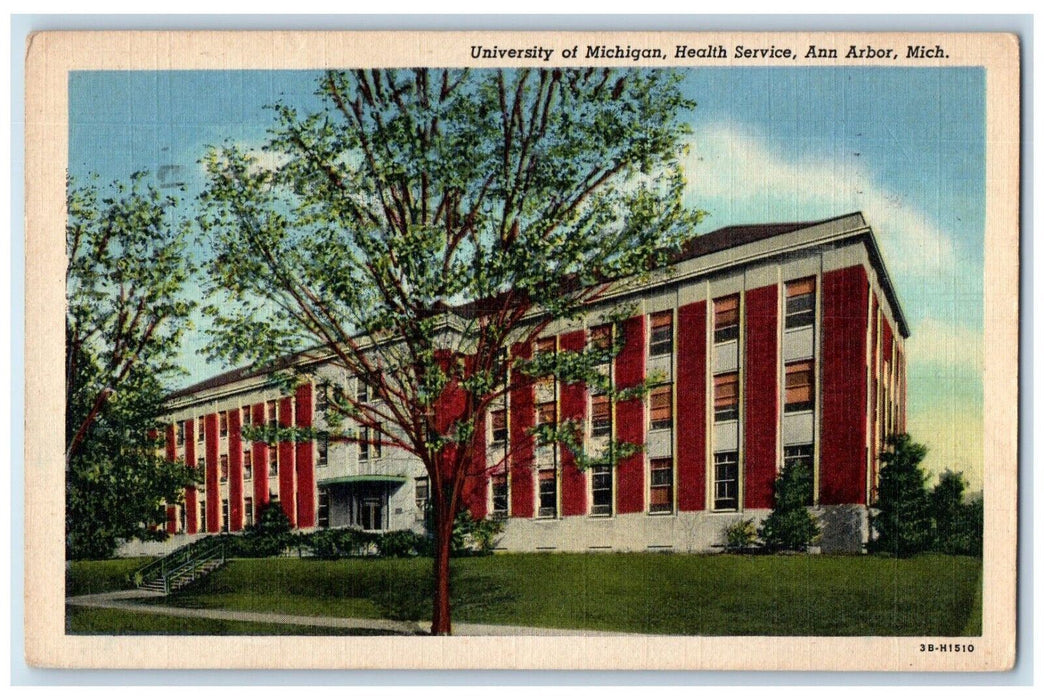 1953 University Of Michigan Health Service Ann Arbor Michigan MI Posted Postcard