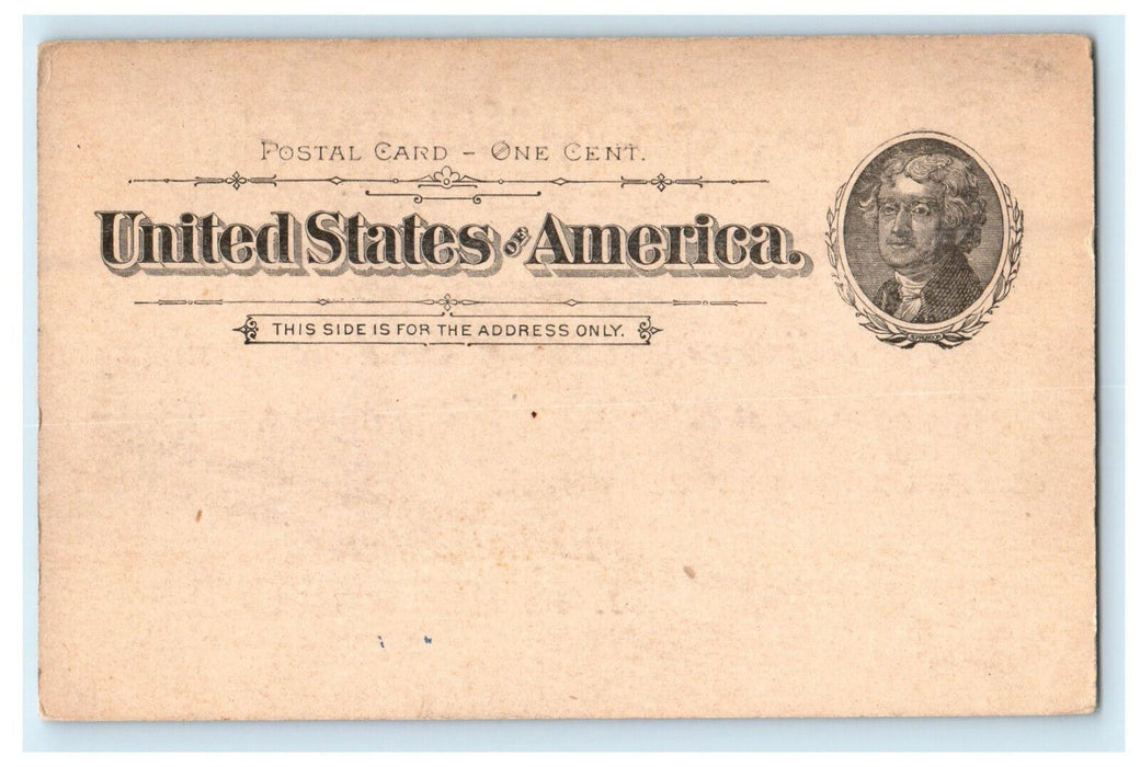 1895 Patrons of City Water Works, Settle Water Rent Unposted Postcard