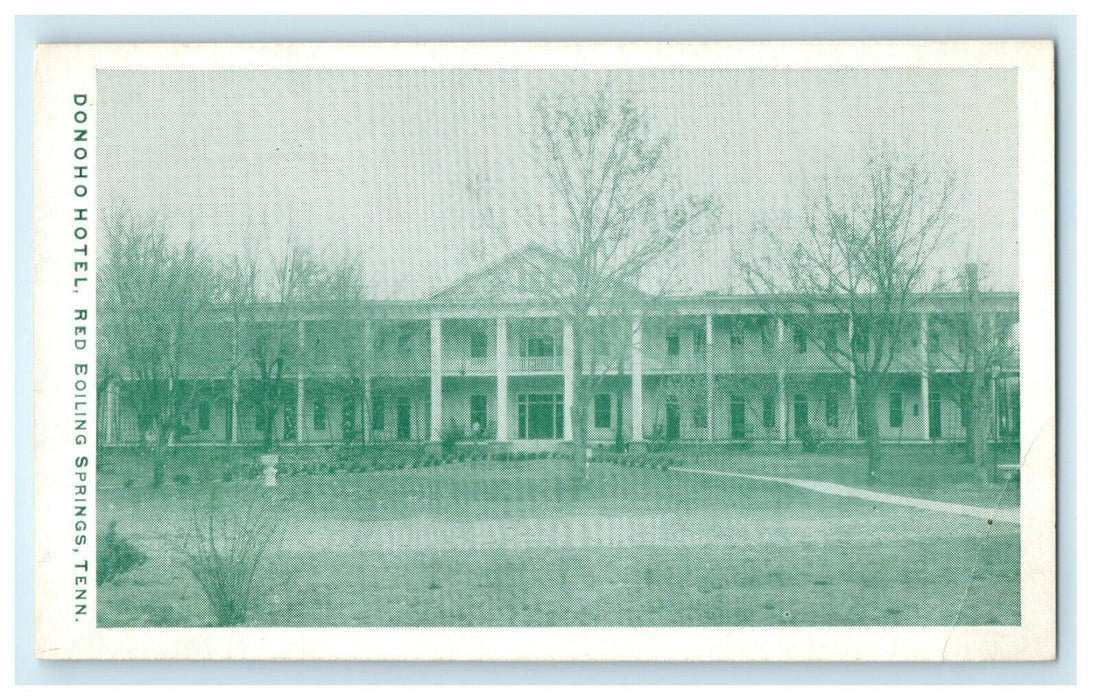 c1930's Donoho Hotel Red Boiling Spring Tennessee TN Unposted Antique Postcard