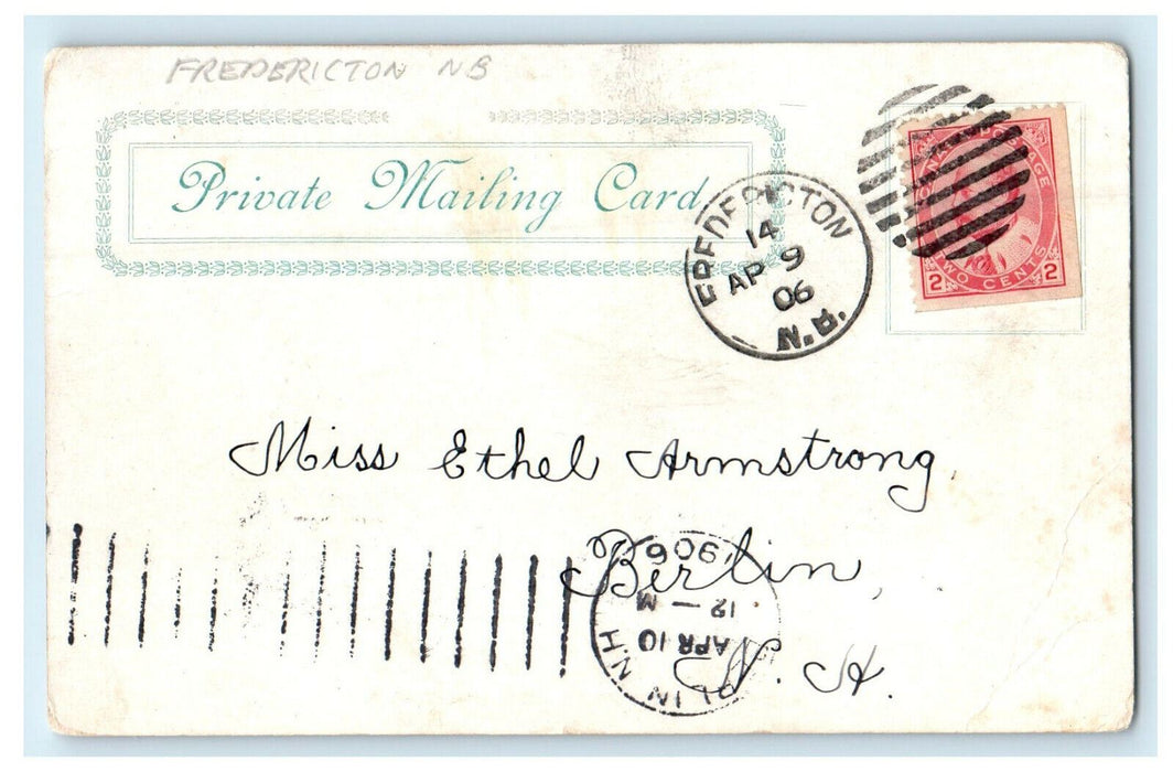 1906 Old Government House, Fredericton, New Brunswick, Canada PMC Postcard