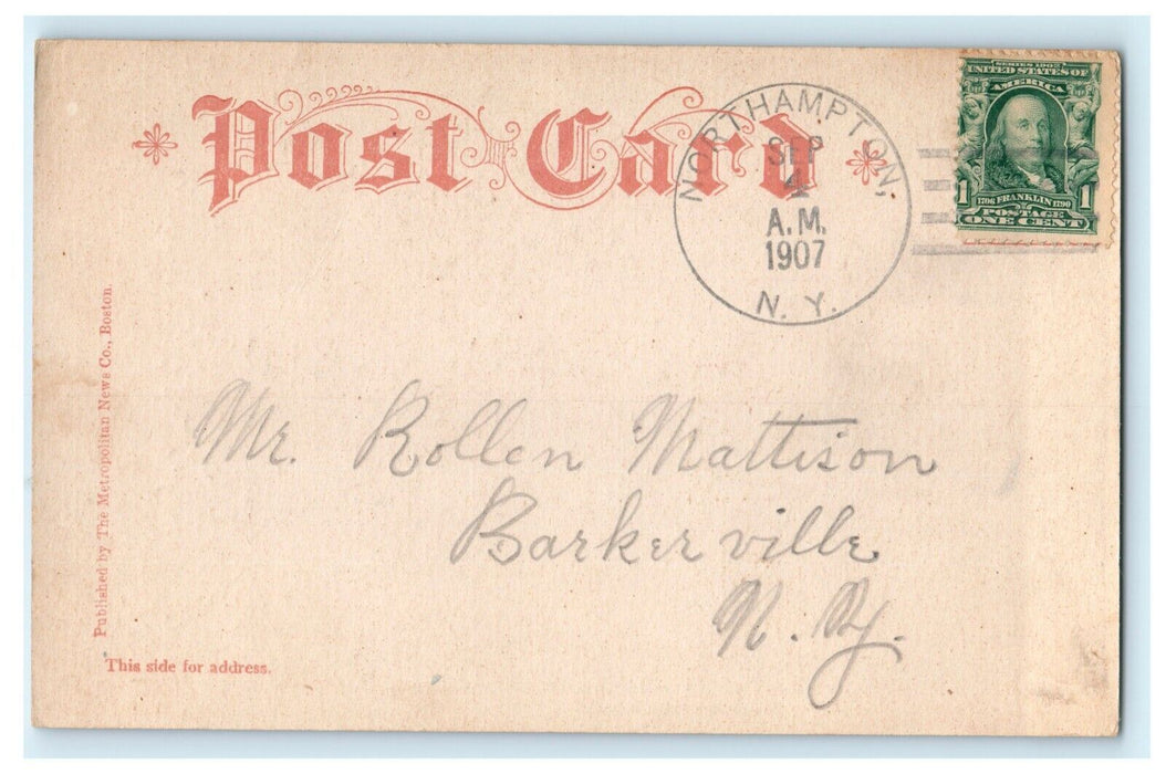 1907 Amsterdam High School Building New York NY Antique Postcard