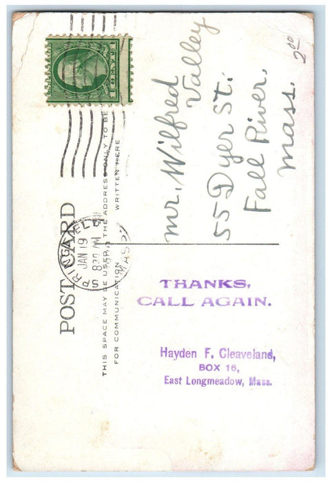 c1910 Majestic Theatre Jim Block Cedar Rapids Iowa IA Thanks Call Stamp Postcard