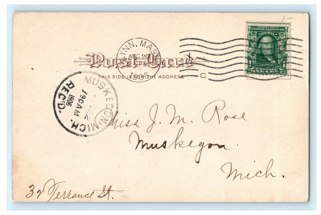 1906 Kalil's Main Dining Room Restaurant Park Place New York NY Antique Postcard