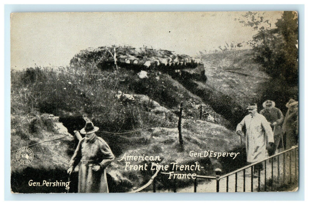 1940 American Gen D'Esperey Front Line Trench France Postcard