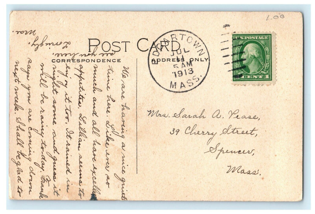 1913 First Baptist Church Edgartown Massachusetts MA Antique Postcard