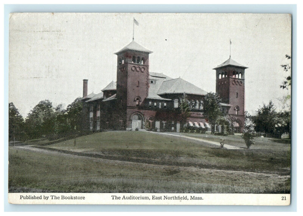 c1910 The Auditorium East Northfield Massachusetts MA Unposted Postcard