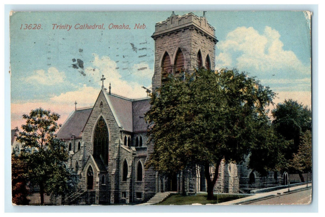 1916 Trinity Cathedral Ohama Nebraska NE Posted Antique Postcard