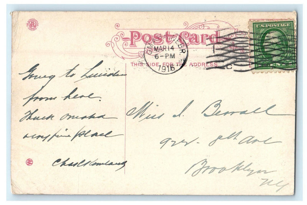 1916 Trinity Cathedral Ohama Nebraska NE Posted Antique Postcard