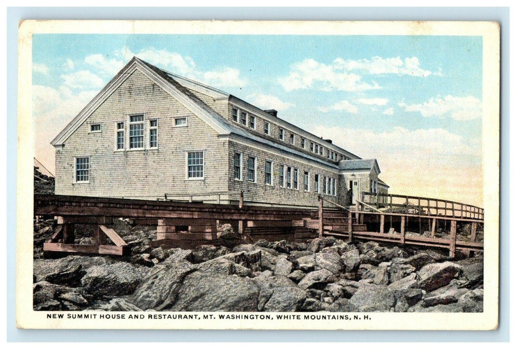 1916 New Summit House And Restaurant Mt. Washington White Mountains NH Postcard