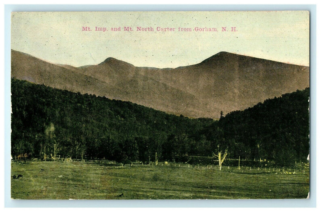Mt. Imp And Mt. North Center From Gorham New Hampshire NH Postcard