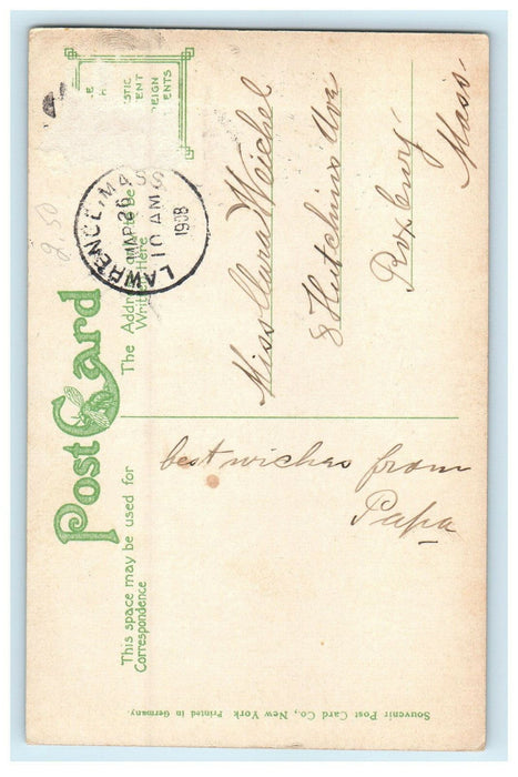 1908 City Hall Lawrence Massachusetts MA Posted Antique Postcard