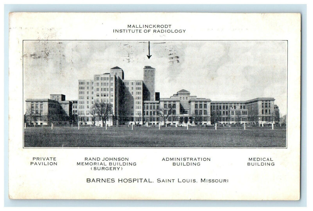 1938 Barnes Hospital Saint Louis Missouri MO Posted Vintage Postcard