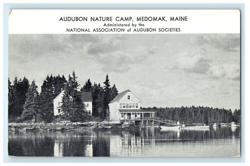 1912 Audubon Nature Camp In Medomak Maine ME Antique Advertising Postcard