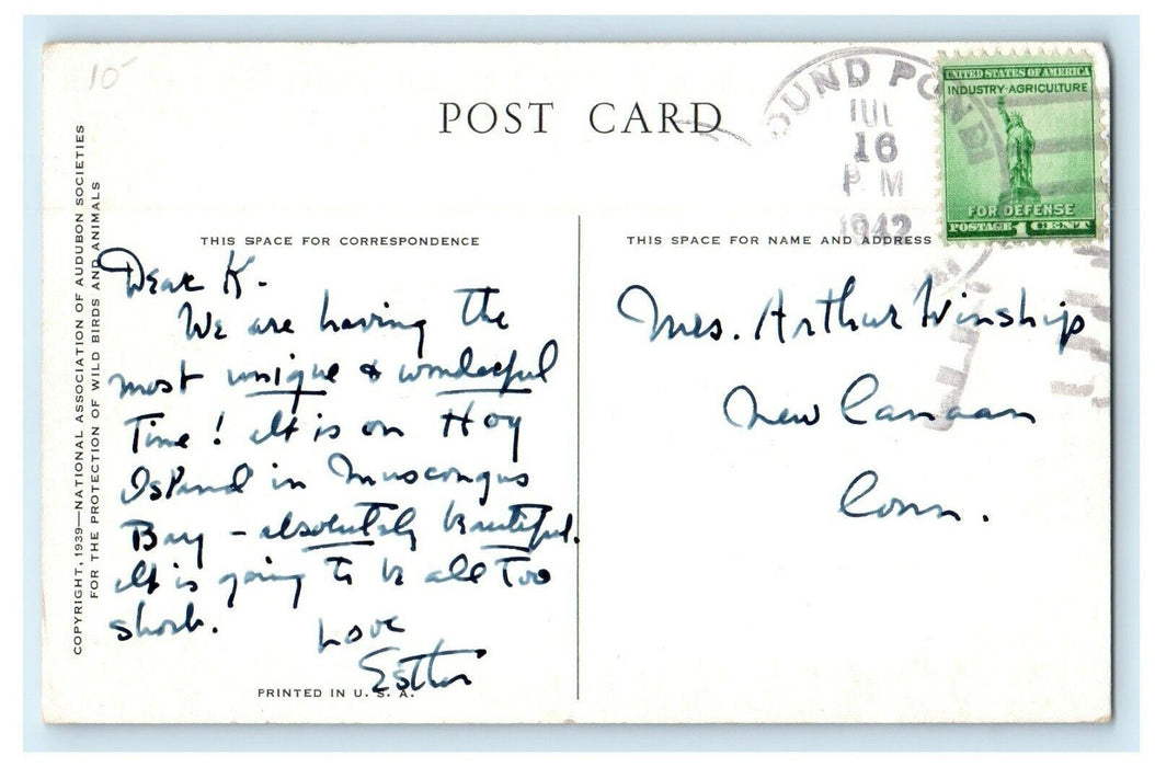 1912 Audubon Nature Camp In Medomak Maine ME Antique Advertising Postcard