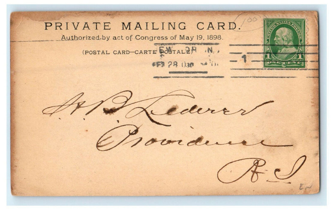 1900 James M Miller 33 Union Square, New York NY Posted Antique PMC Postcard