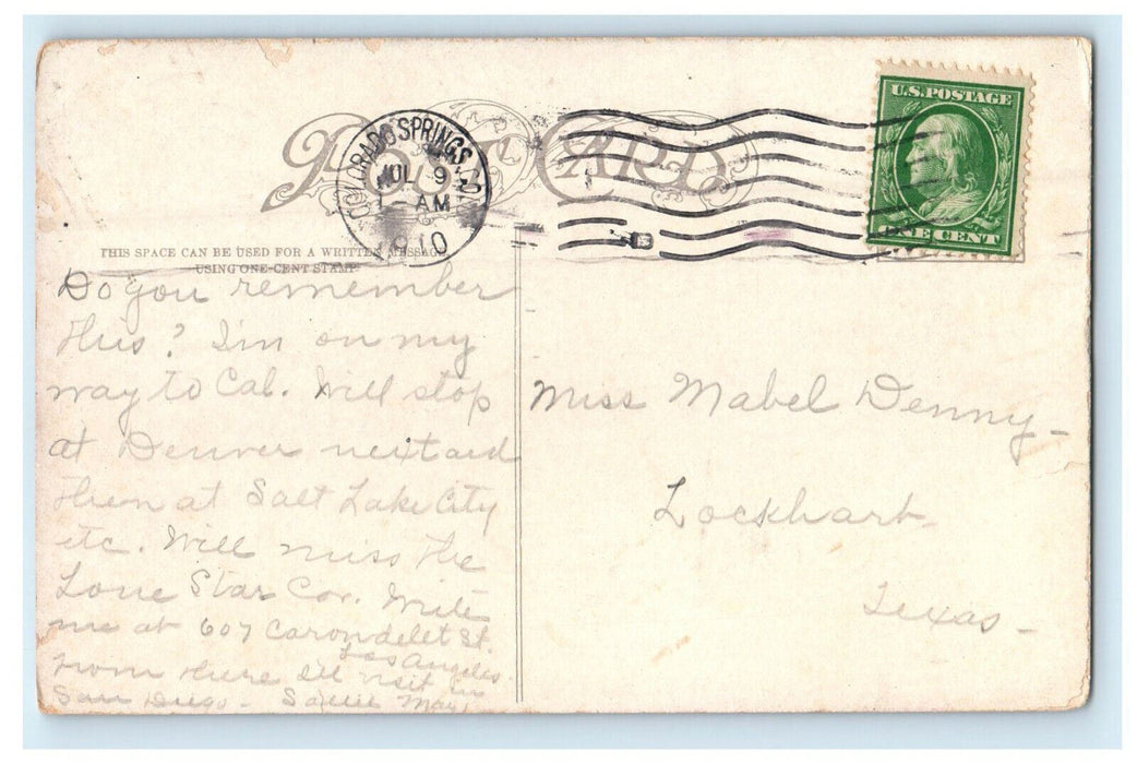 1910 The Narrows William Canon Colorado CO Posted Antique Postcard