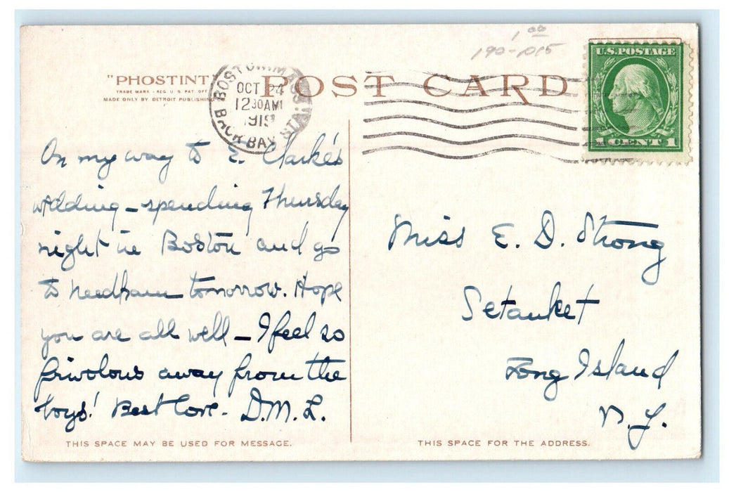 1919 North Gate 79 Harvard University Cambridge MA Phostint Postcard