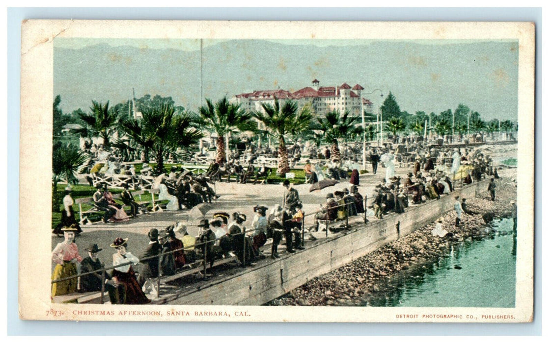 c1905s Christmas Afternoon Santa Barbara California CA Unposted Postcard