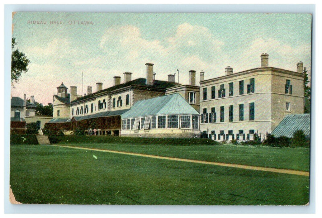 c1910's Rideau Hall Building Ottawa Canada Posted Antique Postcard