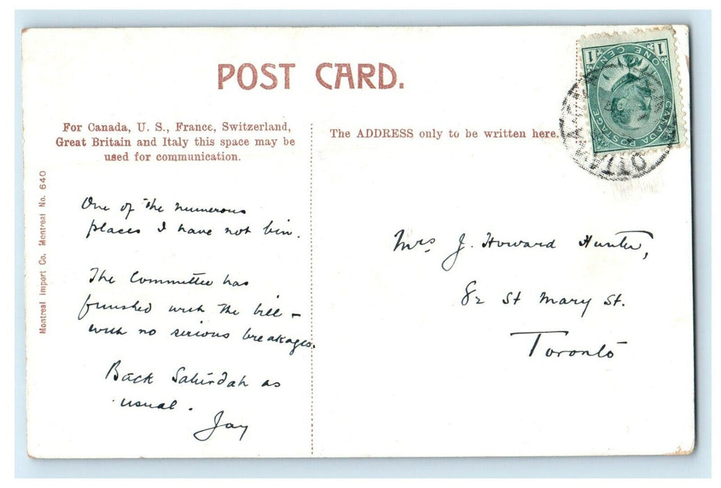 c1910's Rideau Hall Building Ottawa Canada Posted Antique Postcard