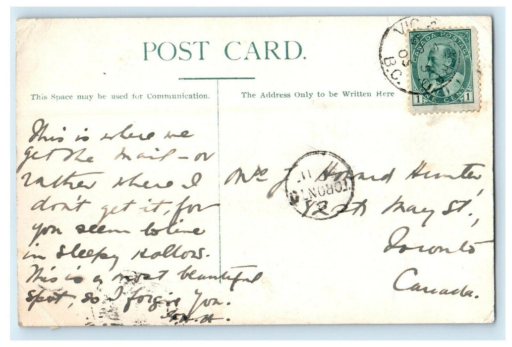 c1910's View Of Strathcona Hotel Shawnigan Lake Victoria B.C Canada Postcard