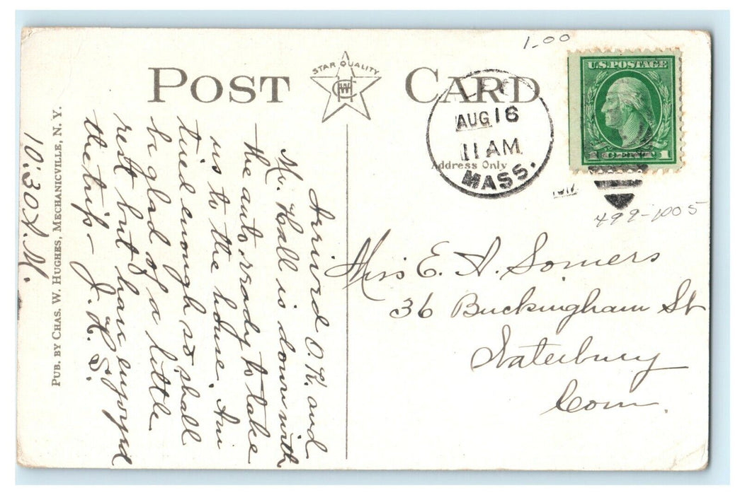 1906 View of the Cove, Lee, Massachusetts Posted Antique Postcard