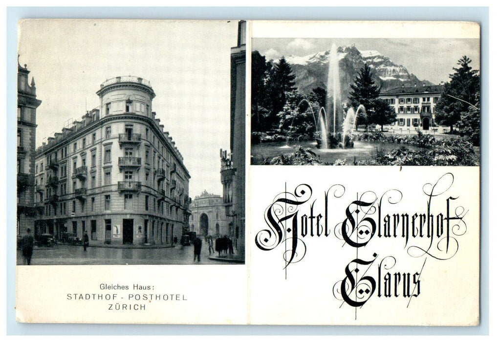 c1910s Gleiches Haus Stadthof Posthotel Zurich Switzerland Posted Postcard
