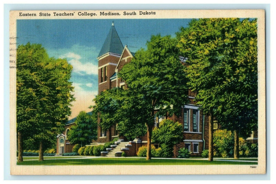 1950 Eastern State Teachers College, Madison South Dakota SD Postcard