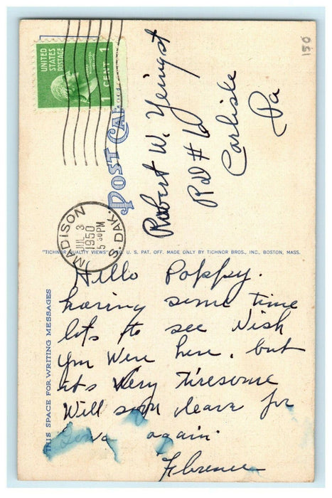 1950 Eastern State Teachers College, Madison South Dakota SD Postcard