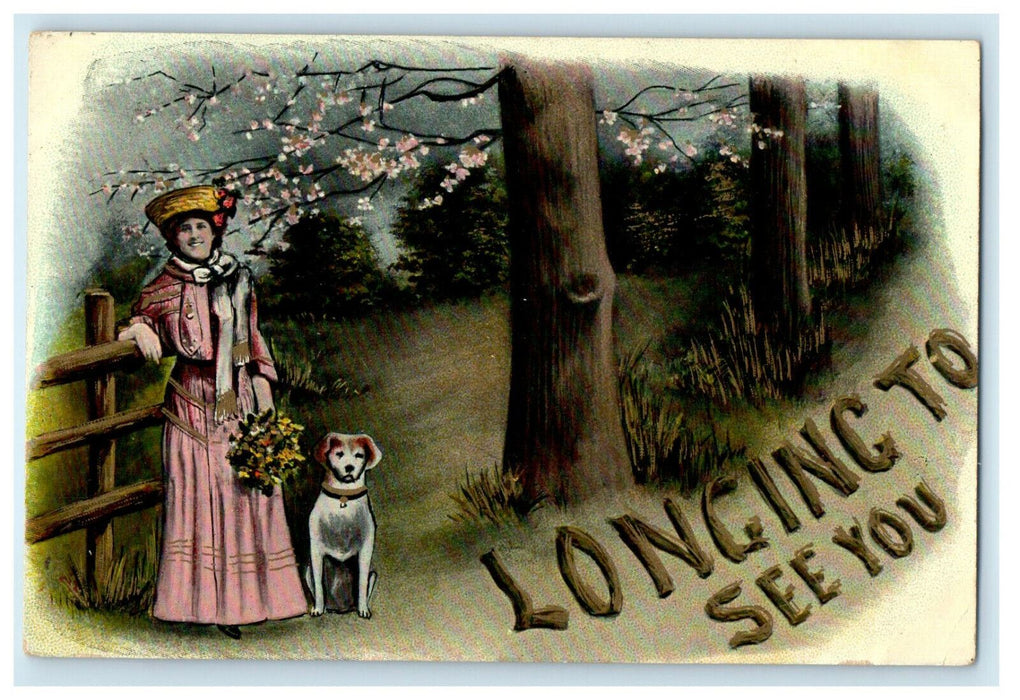 1908 Longing to See You, William Brothers, Randolph NY Advertising Postcard