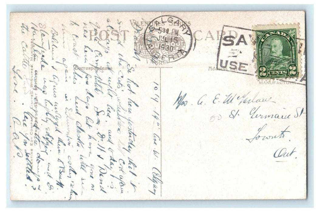 1930 View Of Mount Rundle Banff Alberta Calgary Canada Postcard