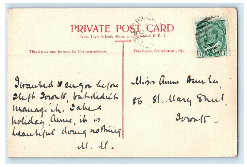c1910's Entrance To Government House Charlottetown P.E.I Canada Postcard