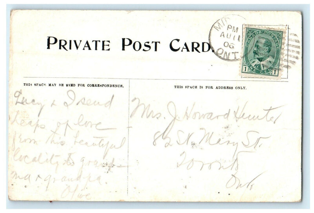 1906 Near Tomakawk Point Georgian Bay Canada Posted Antique Postcard